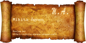 Mikita Ágnes névjegykártya